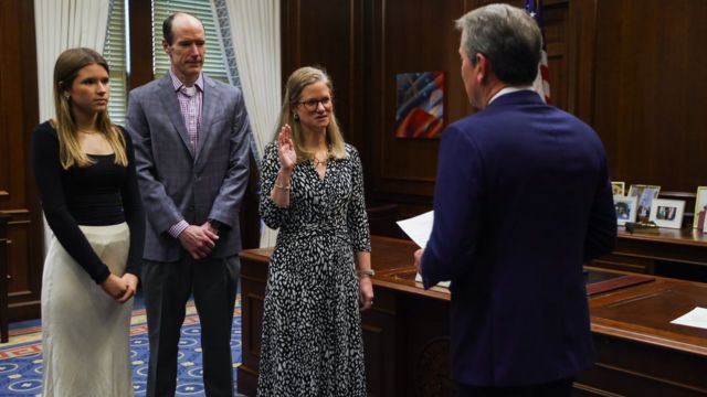 Glass Ceiling Shattered In a Milestone Moment, First Female Chief of Staff Sworn In by Governor (1)